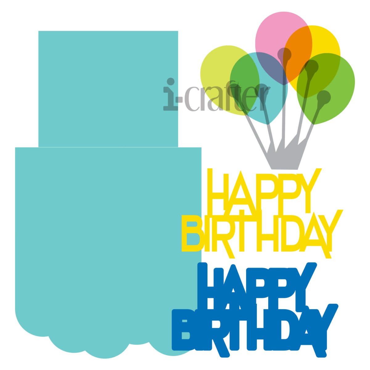 Happy Birthday Wiper Insert - Die Set Happy Birthday Wiper Insert - Die Set