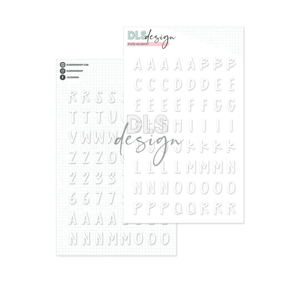 Puffy Stickers Alphabet Sage White - Ten Signs Of Spring  Puffy Stickers Alphabet Sage White - Ten Signs Of Spring