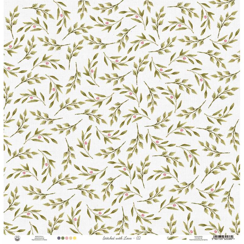 Paper 02 - 12"x12" - Stitched with Love