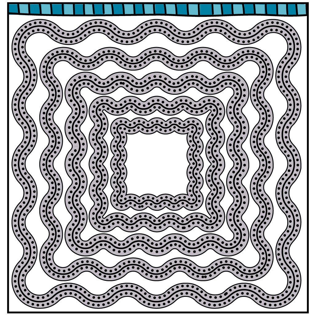 Wavy Squares Framelit - Dies