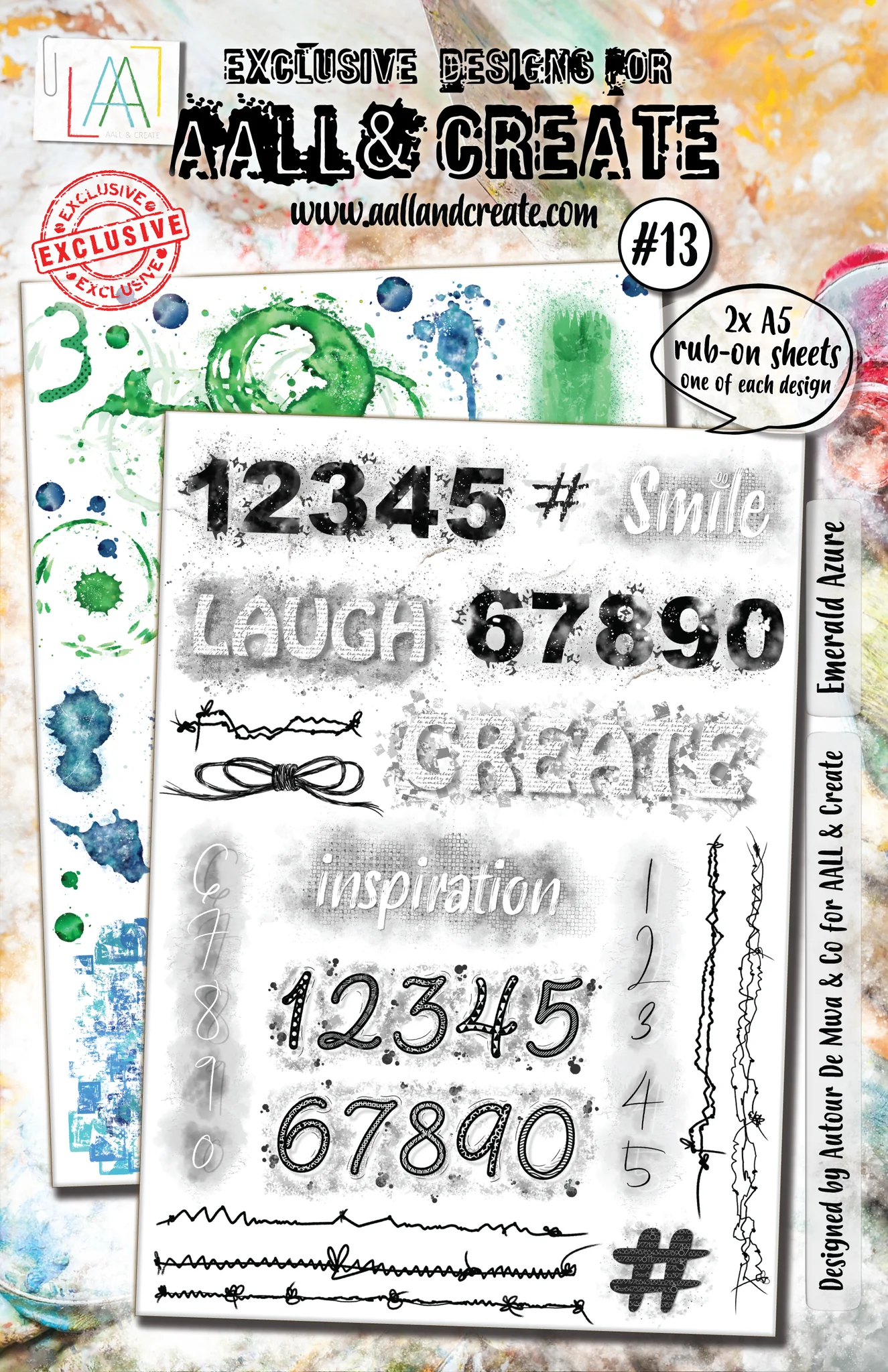 Emerald Azure - #13 - A5 Rub-Ons Emerald Azure - #13 - A5 Rub-Ons