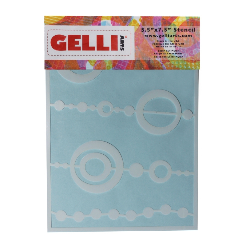 Bead Stencil - For use with 5x7 plate - Gelli Arts