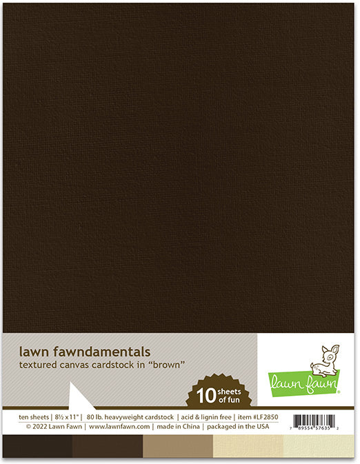 Brown - Textured Canvas - Cardstock