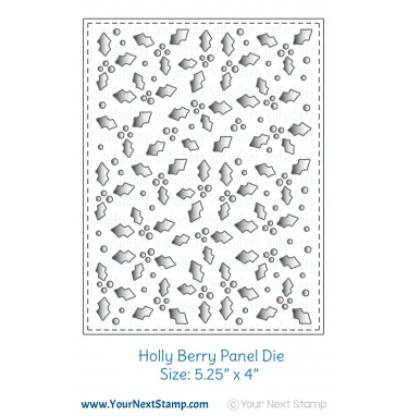 Holly Berry Panel - Die Set