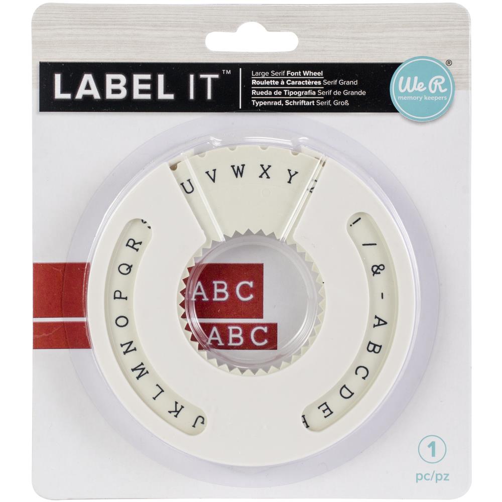 Serif Large - LabelIT Font Wheel - We R Memory Keepers