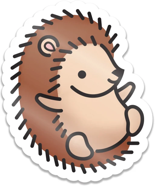 Hedgehog - Vinyl Sticker 