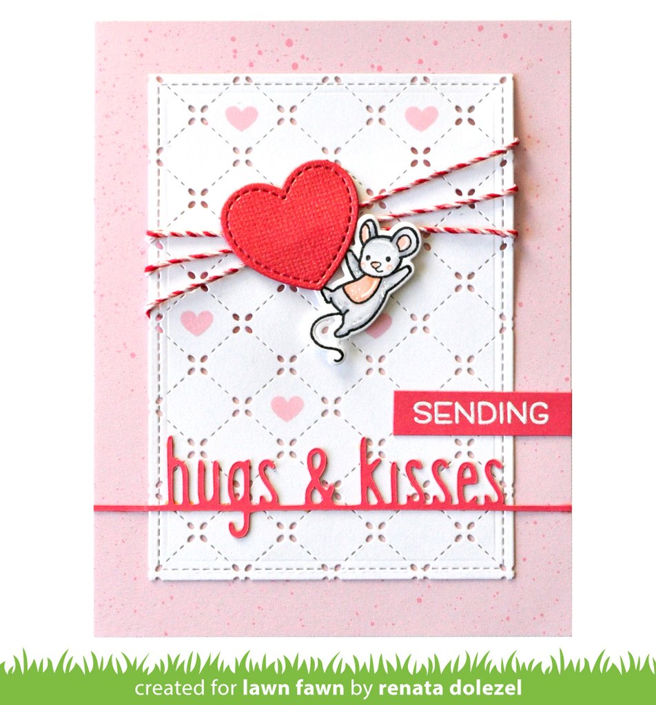 Hugs and Kisses Line Border - Lawn Cuts Hugs and Kisses Line Border - Lawn Cuts