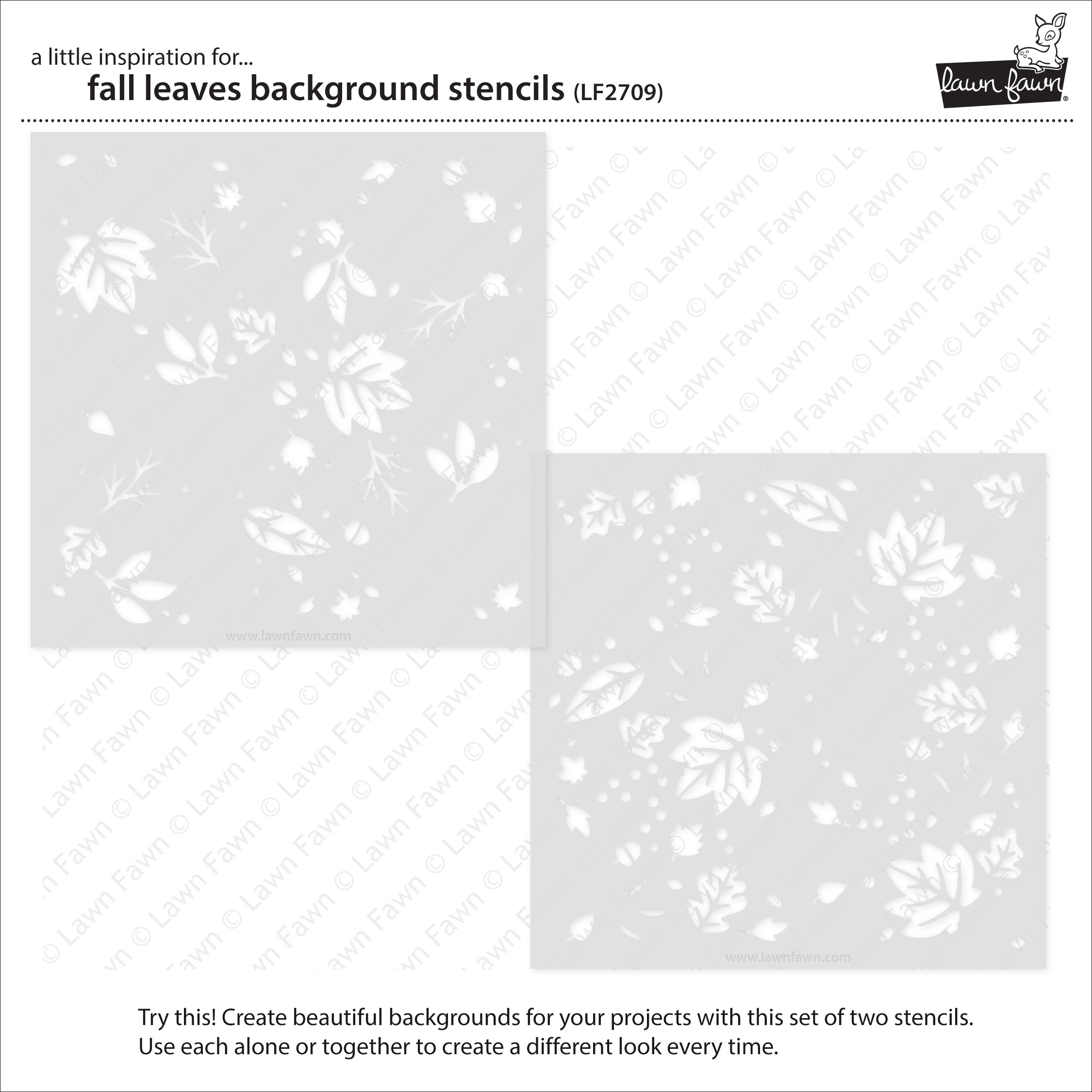 Fall Leaves Background - Stencil Fall Leaves Background - Stencil