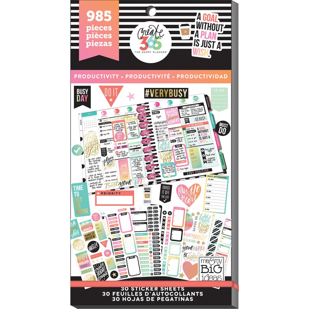 Productivity - Sticker Value Pack - Happy Planner Productivity - Sticker Value Pack - Happy Planner