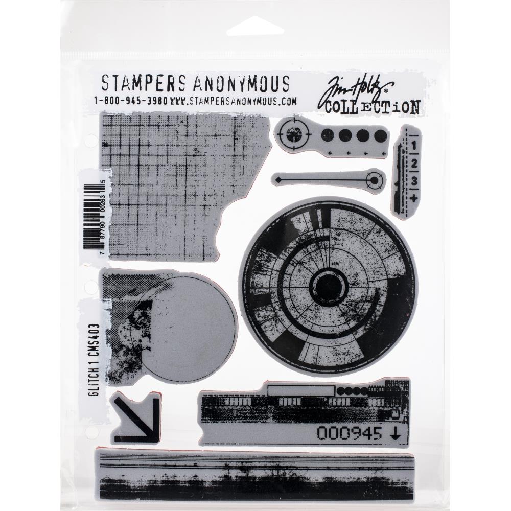 Glitch 1 - Tim Holtz Cling Stamps