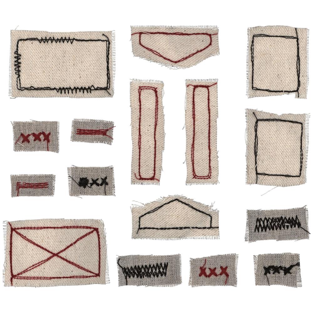 Basics - Stitched Scraps 16/Pkg - Idea-Ology
