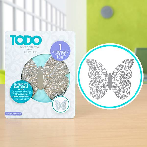 Intricate Butterfly Large - TODO Letterpress and Hot Foil Plate