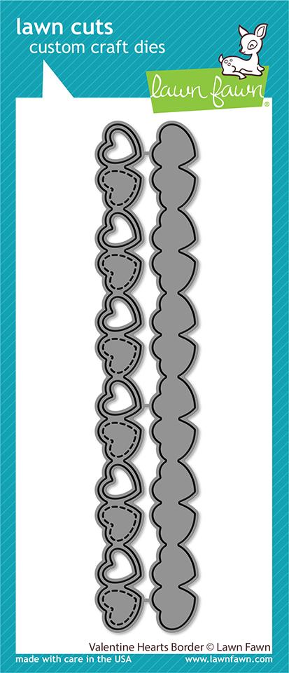 Valentine Hearts Border - Lawn Cuts