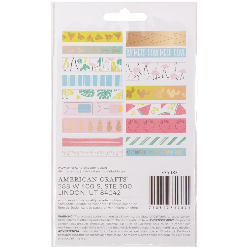 Washi Tape Stickers 2/Pkg - Memory Planner - American Crafts Washi Tape Stickers 2/Pkg - Memory Planner - American Crafts