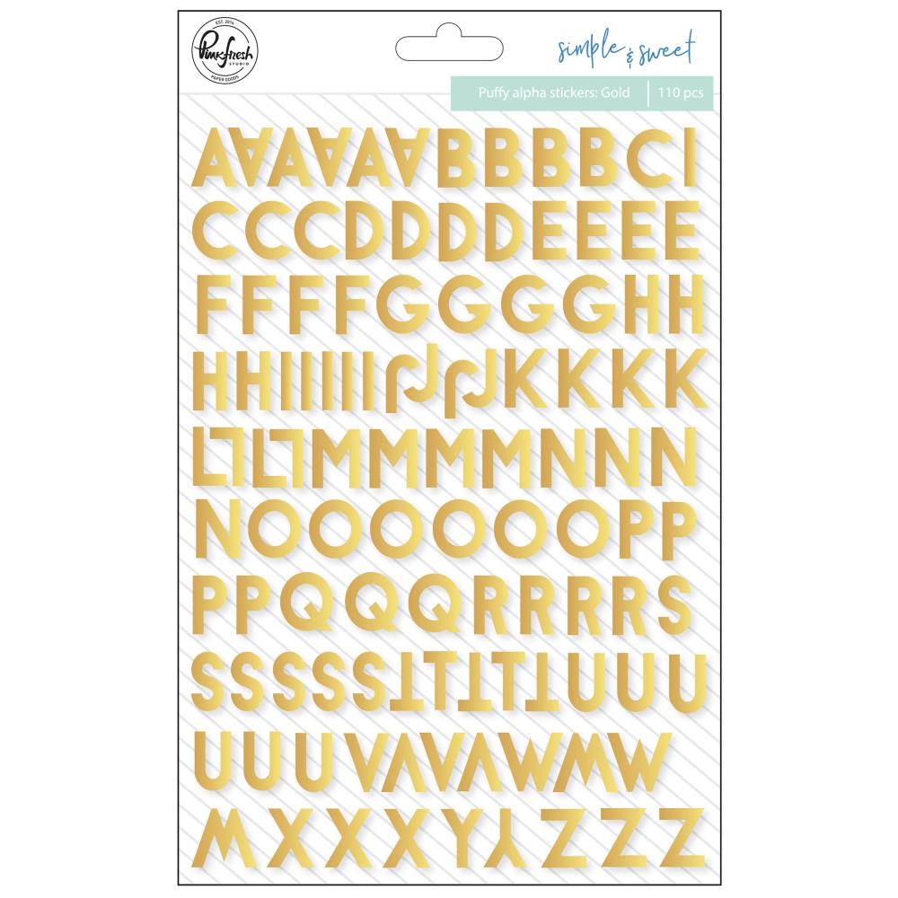 Mini Gold W/Foil - Simple & Sweet Puffy Stickers