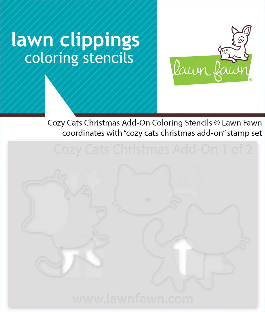 Cozy Cats Christmas Add-On - Coloring Stencil Cozy Cats Christmas Add-On - Coloring Stencil