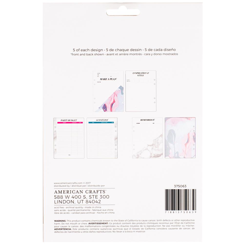 Marble Crush Event - Memory Planner Inserts - American Crafts Marble Crush Event - Memory Planner Inserts - American Crafts