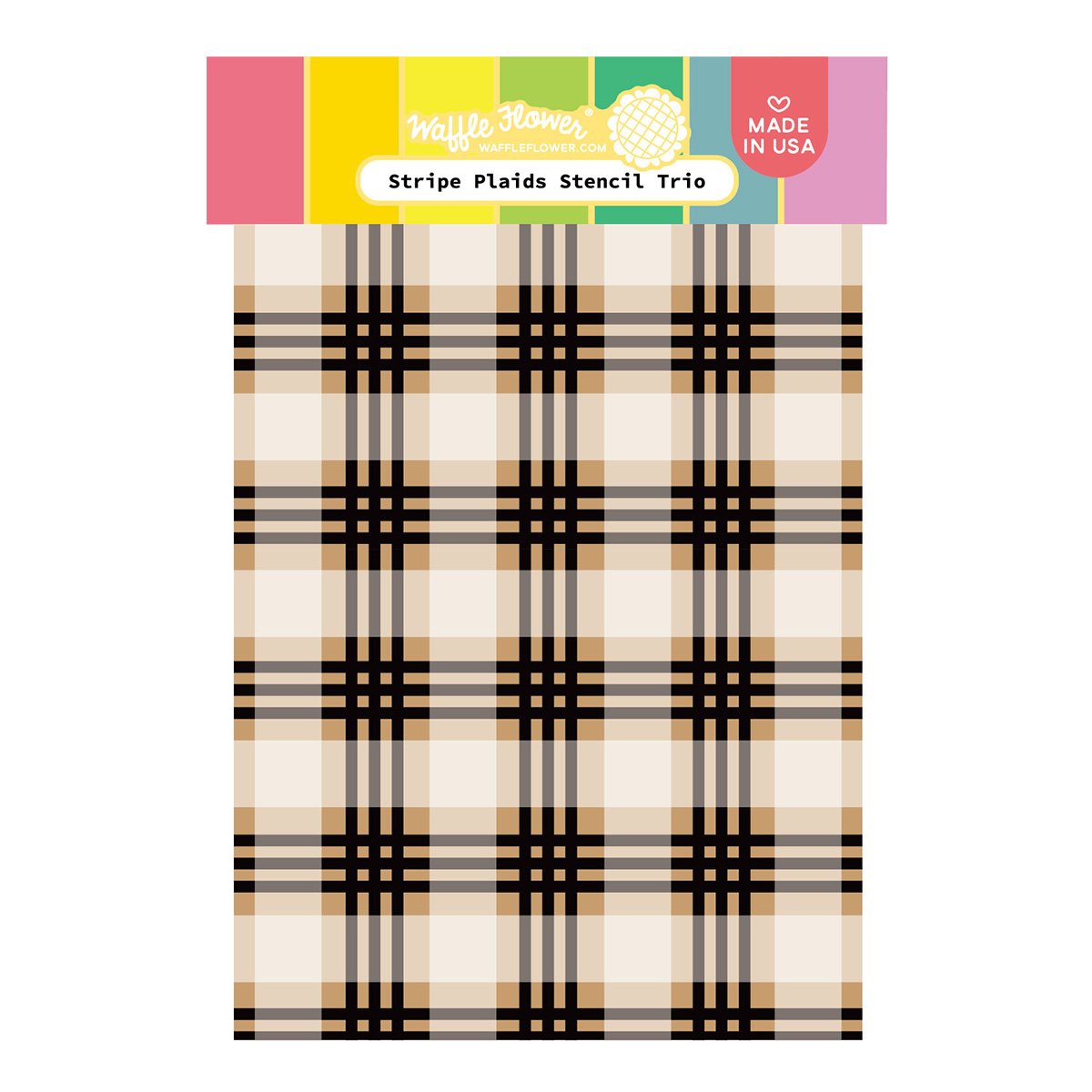 Stripe Plaids Trio - Stencil