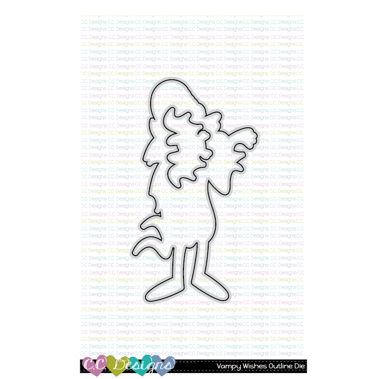 Vampy Wishes - Outline Metal Die Vampy Wishes - Outline Metal Die