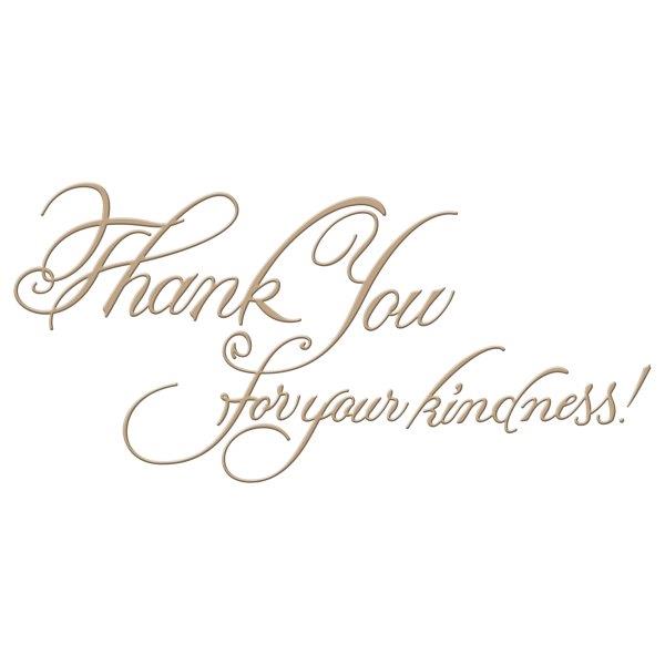 Copperplate Script Kindness - Spellbinders Glimmer Hot Foil Plate