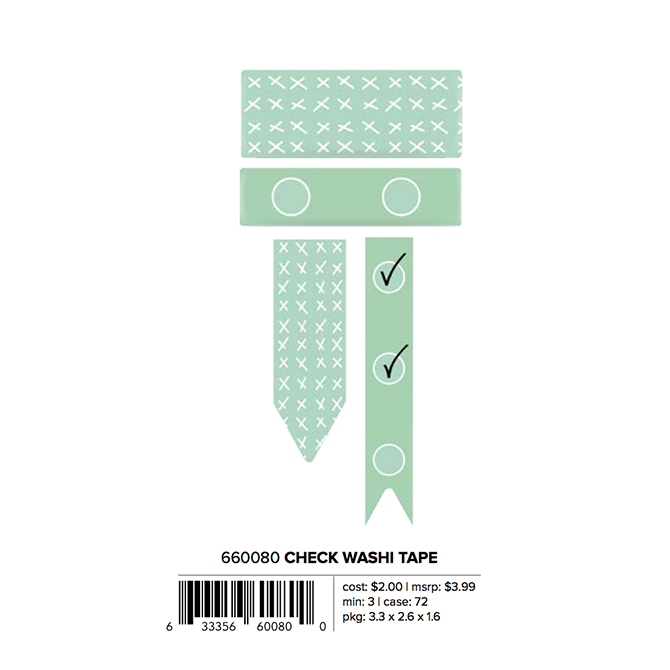 Reminders - Mint - Washi Chomper - Washi Tape