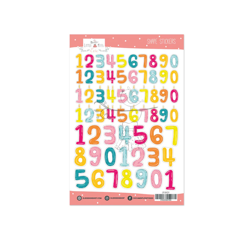 Contour Number Stickers - It's A Party