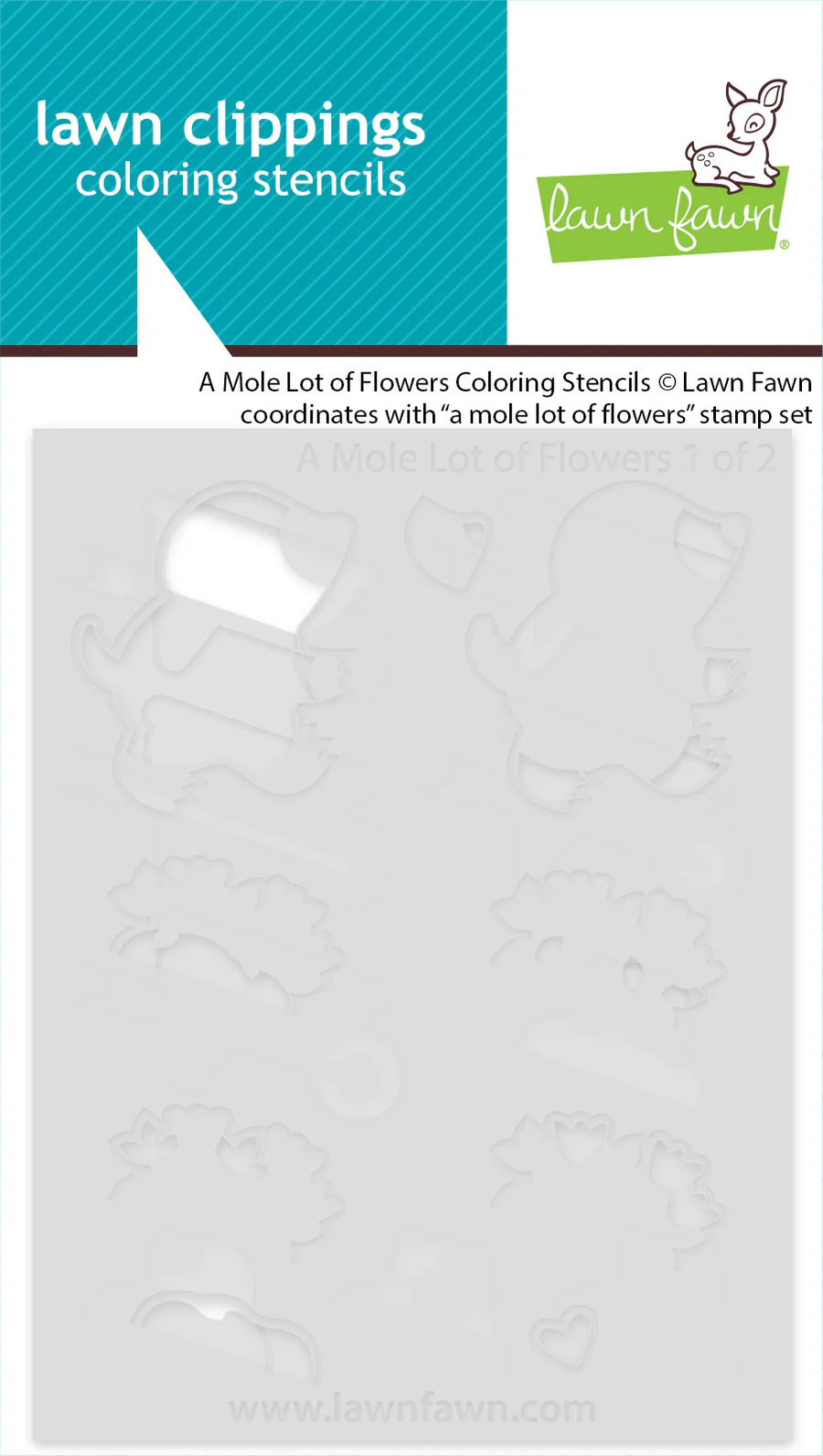 A Mole Lot Of Flowers - Coloring Stencil 