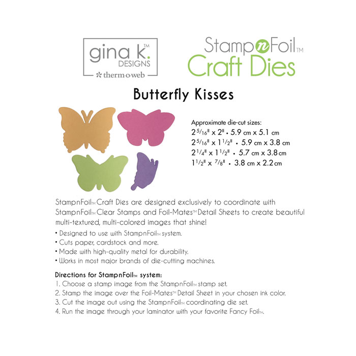 Butterfly Kisses - StampnFoilâ„¢ - Dies Butterfly Kisses - StampnFoilâ„¢ - Dies