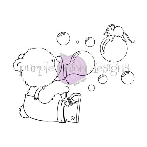 Brownie Bear Bubbles Fun - Chilliezgraphy by Pei
