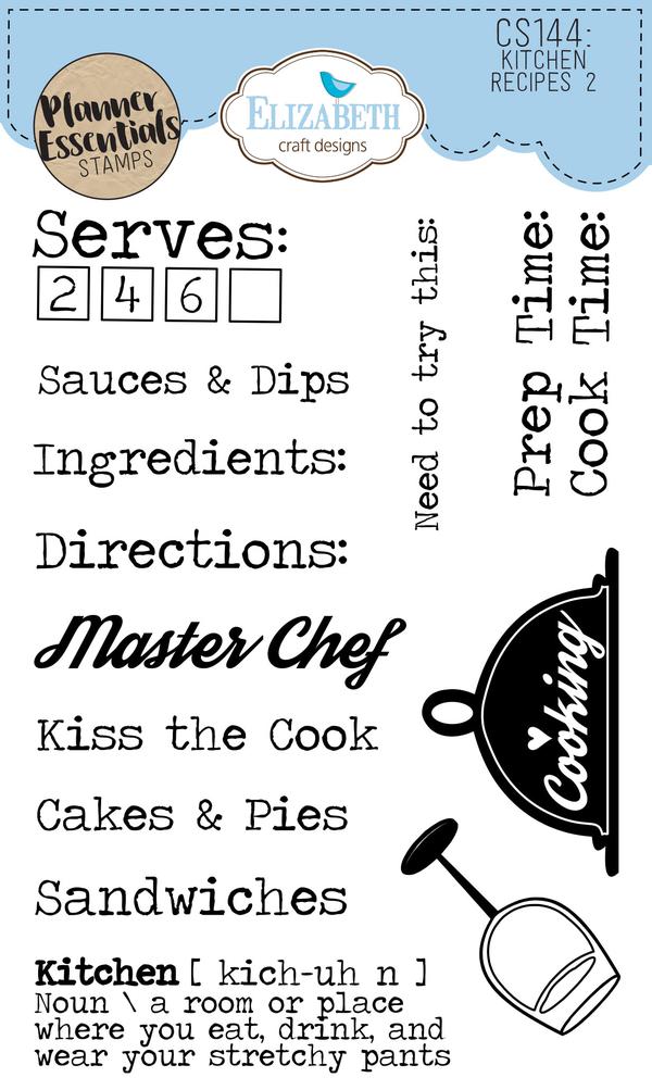 Kitchen Recipes 2 - Clear Stamps Kitchen Recipes 2 - Clear Stamps