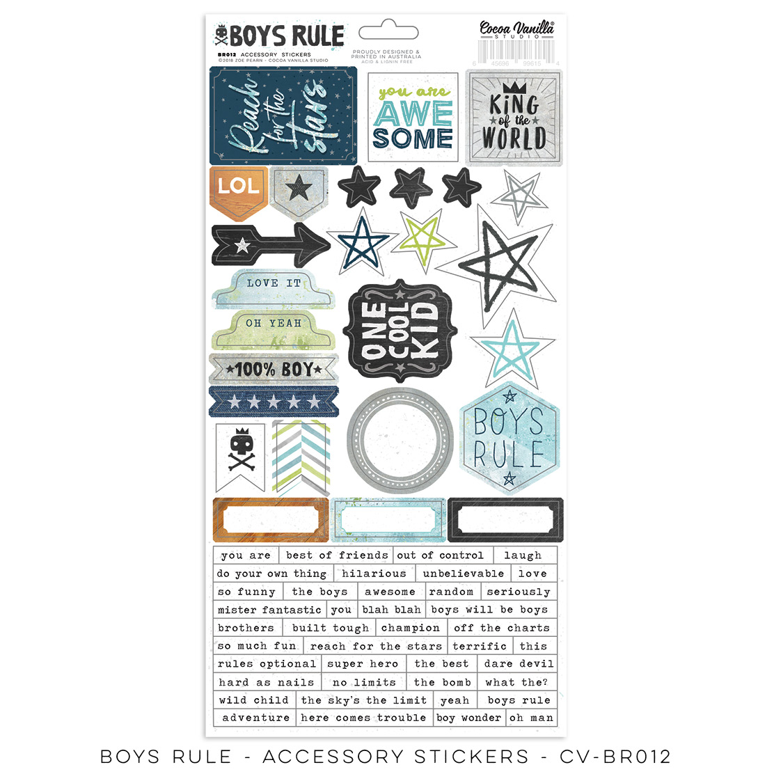Accessory Stickers - Boys Rule Accessory Stickers - Boys Rule