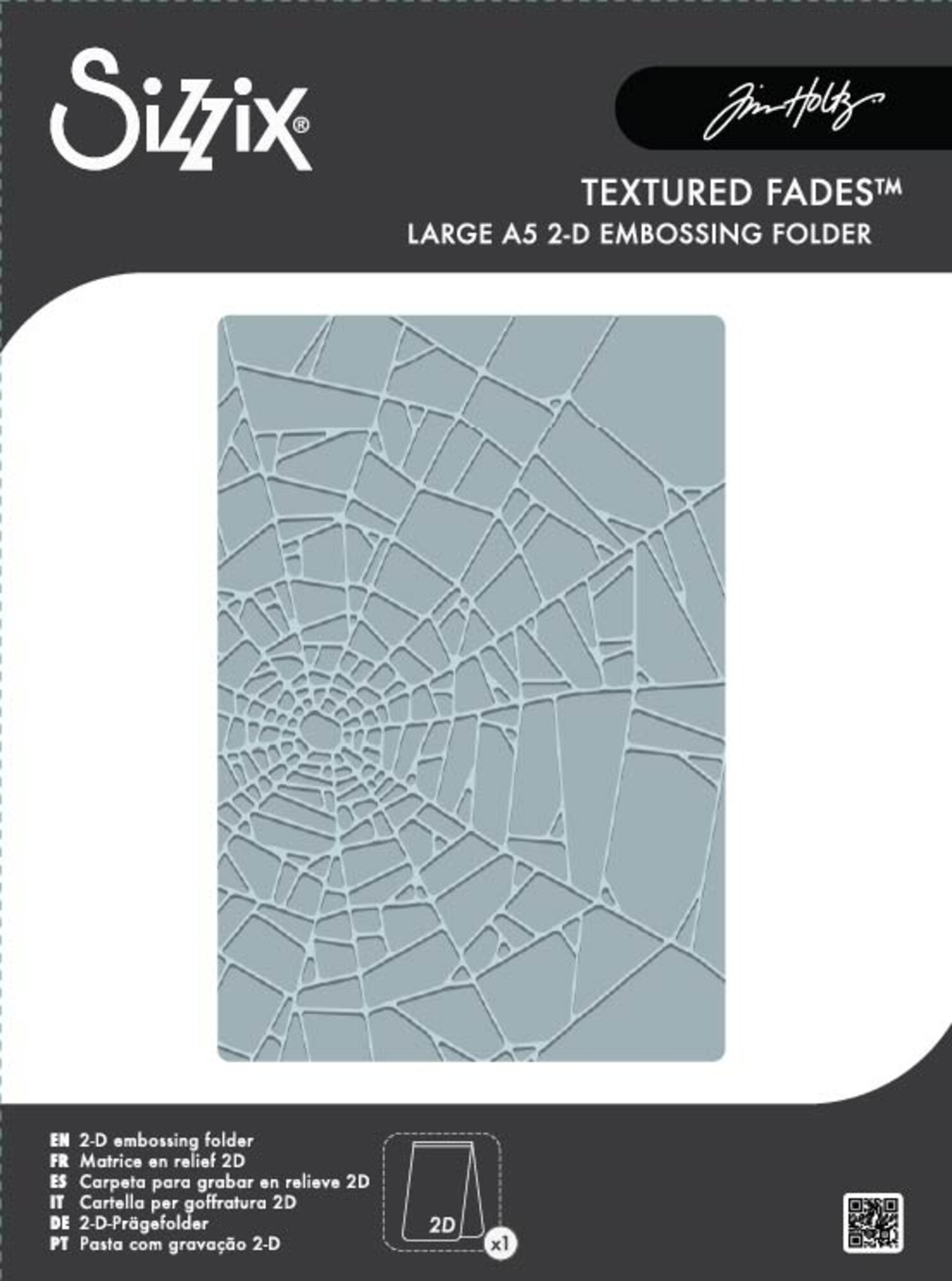 Cobweb - 2D Texture Fades A5 Embossing Folder by Tim Holtz