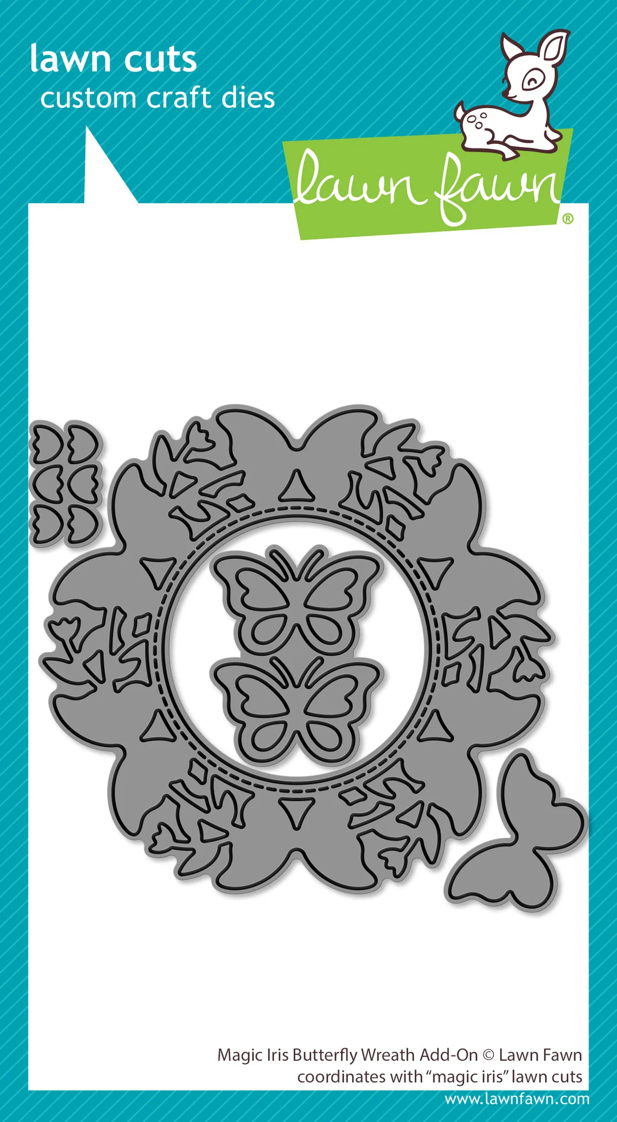 Magic Iris Butterfly Wreath Add-On - Lawn Cuts Magic Iris Butterfly Wreath Add-On - Lawn Cuts