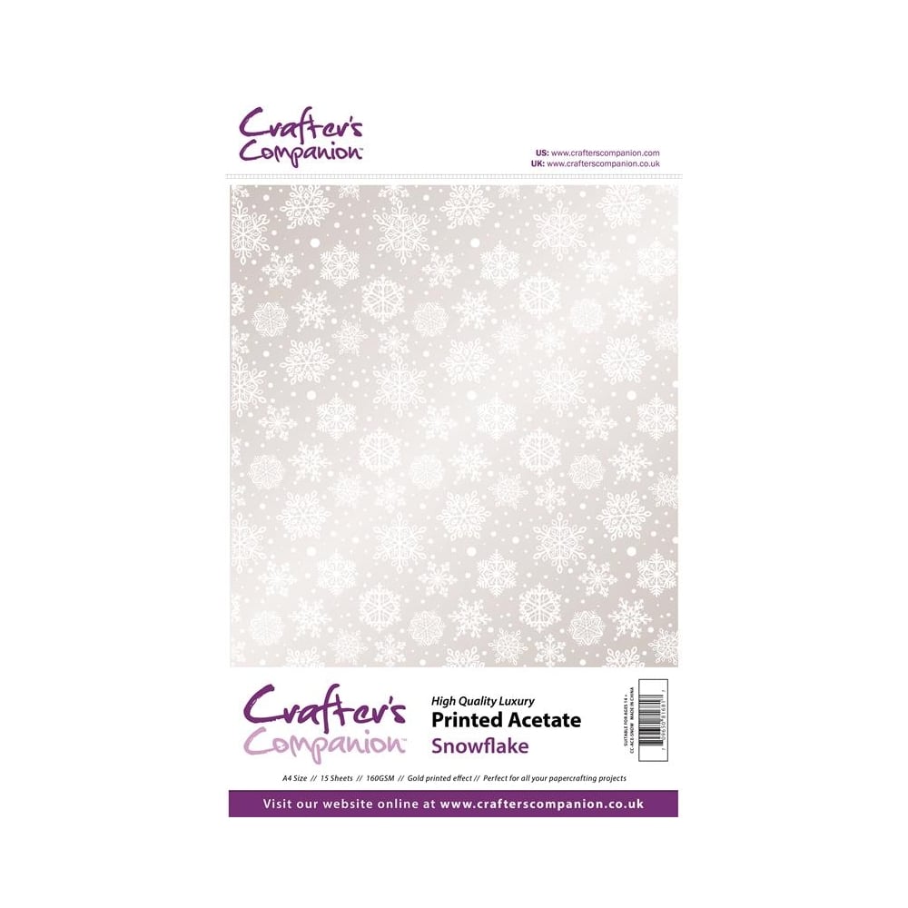 Printed Acetate - Snowflake