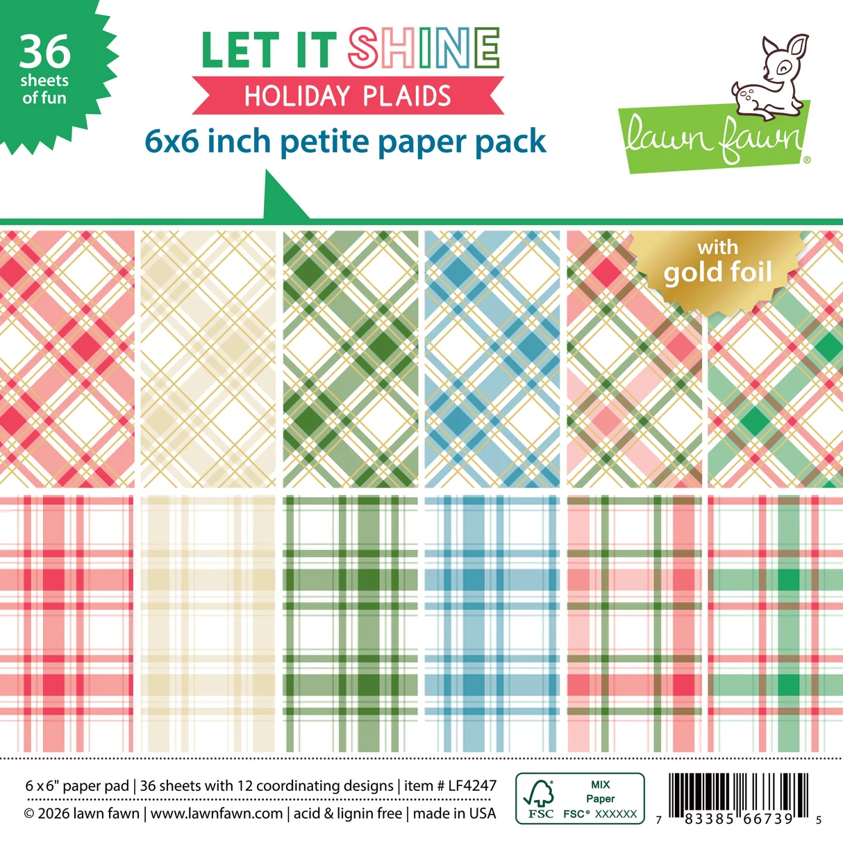 Petite Paper Pack - Let It Shine Holiday Plaids