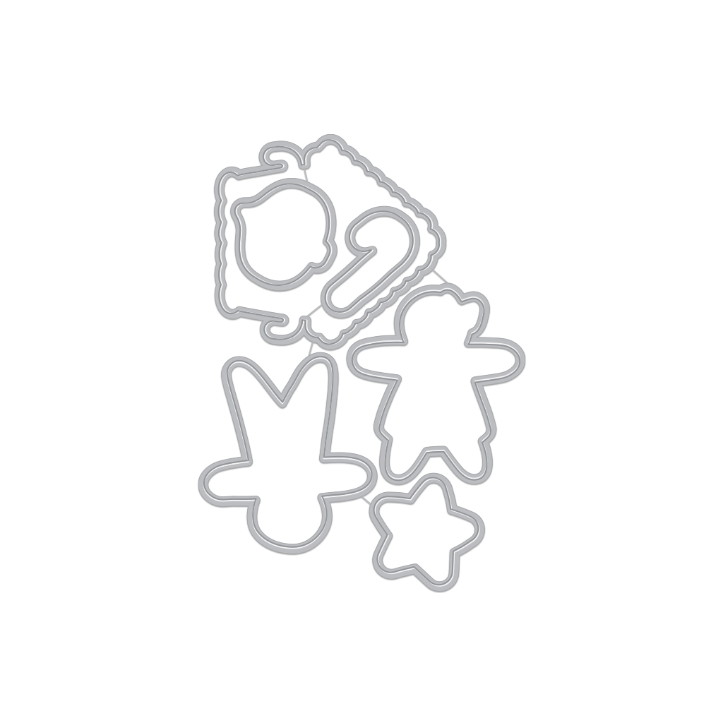 Christmas Gingerbread Cookies - Hero Arts Frame Cut Christmas Gingerbread Cookies - Hero Arts Frame Cut