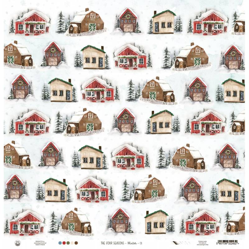 Paper 01 - The Four Seasons - Winter - 12â€œx12"