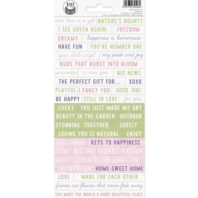Sticker Sheet 01 - Stitched with Love