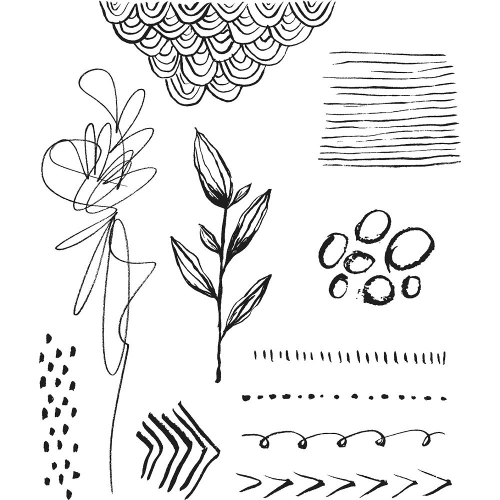 Media Marks #1 - Tim Holtz Cling Stamps