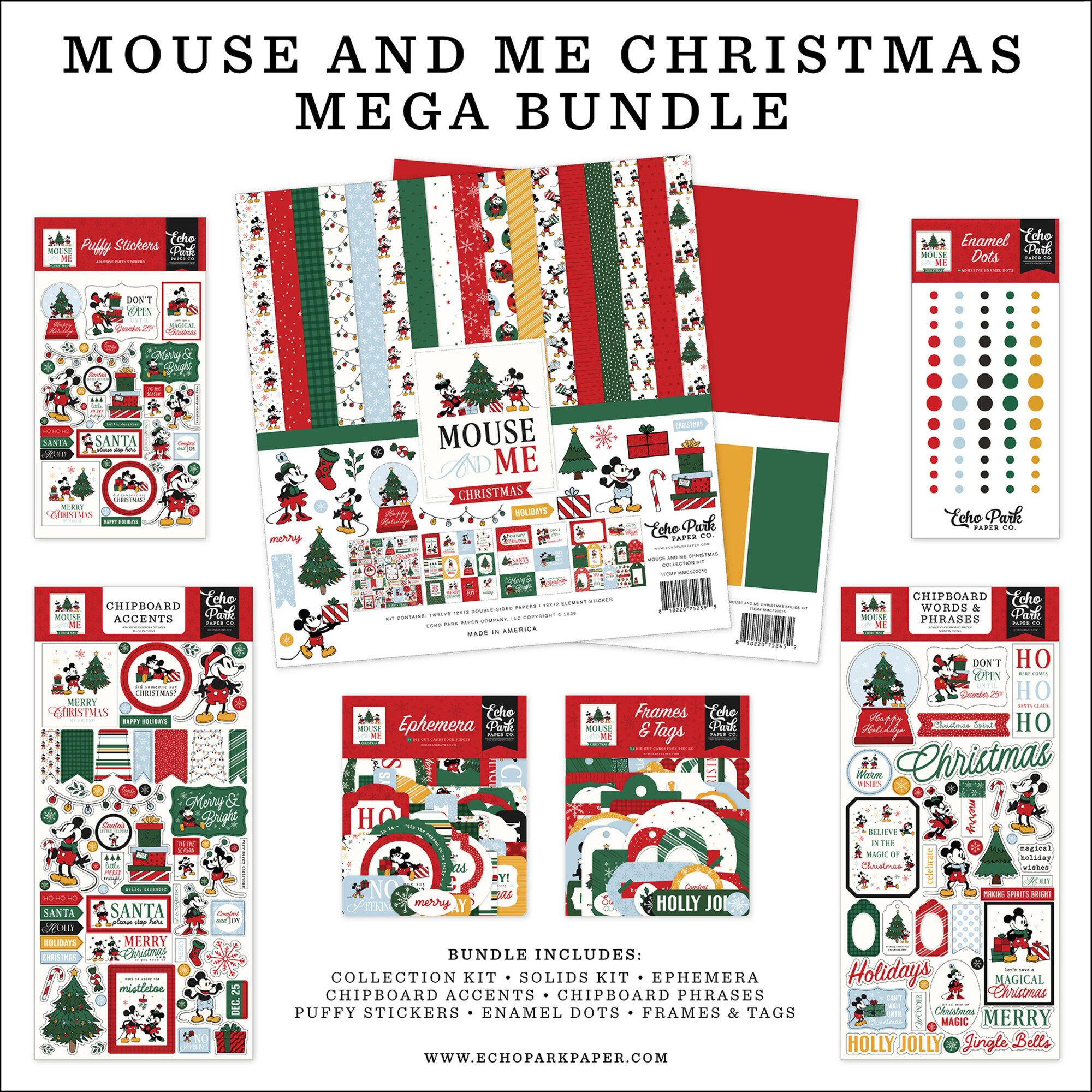 Mega Bundle - Mouse And Me Christmas - Echo Park 