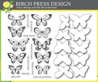 Lovely Butterflies - Clear Stamp and Die Set