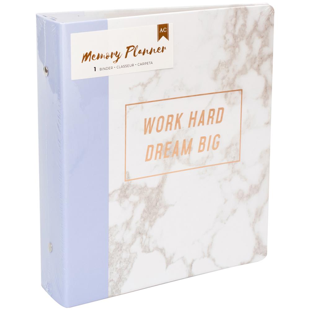 Marble Crush - Work Hard, Dream Big - Binder - Memory Planner - American Crafts