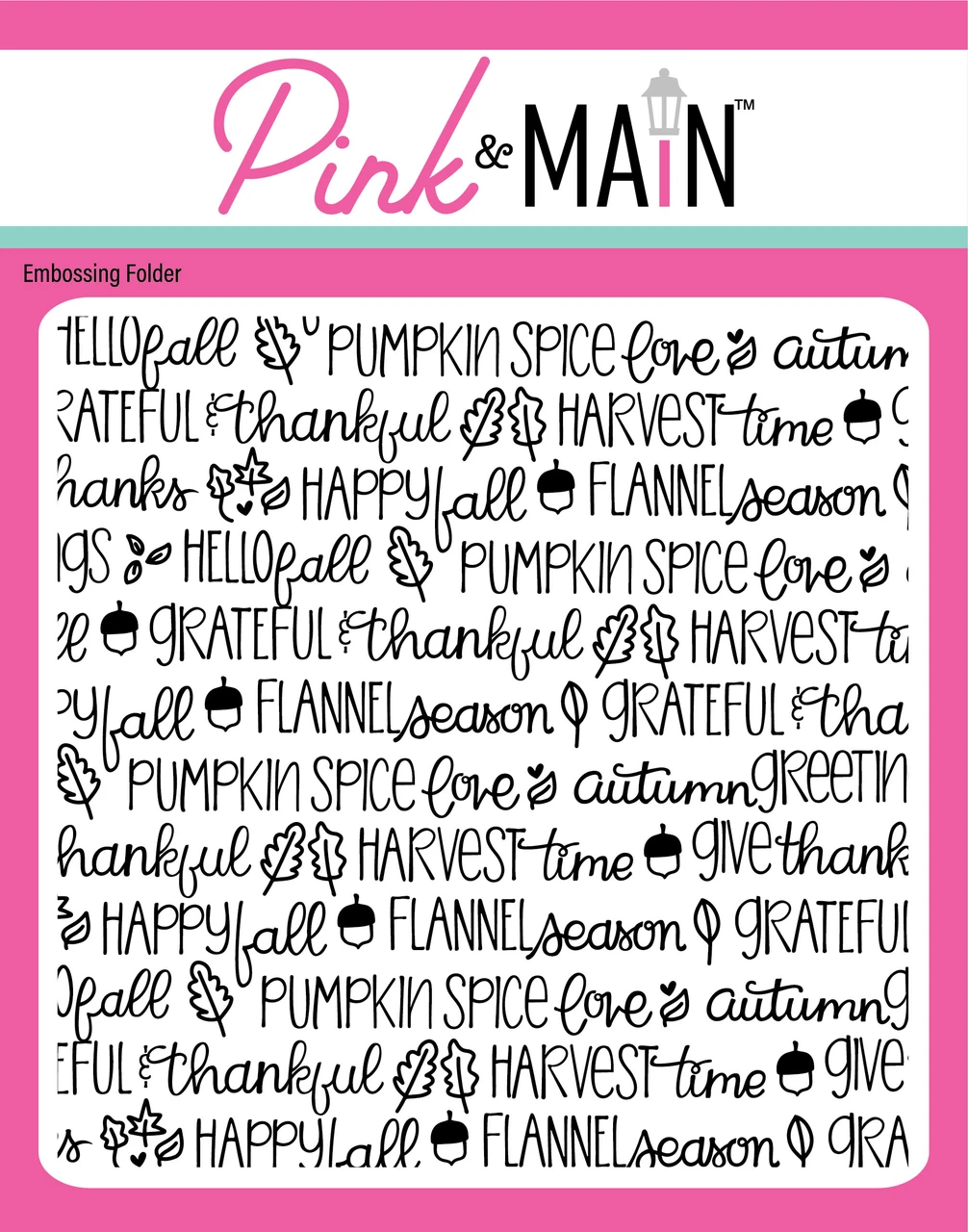 Fall Sayings - Embossing Folder Fall Sayings - Embossing Folder