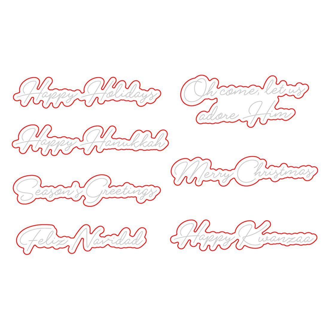 Inside: Holiday Sentiments - Honey Cuts