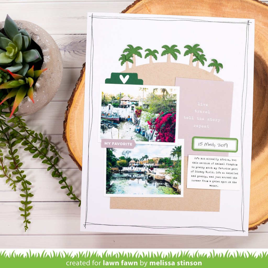 Palm Tree Border - lawn cuts