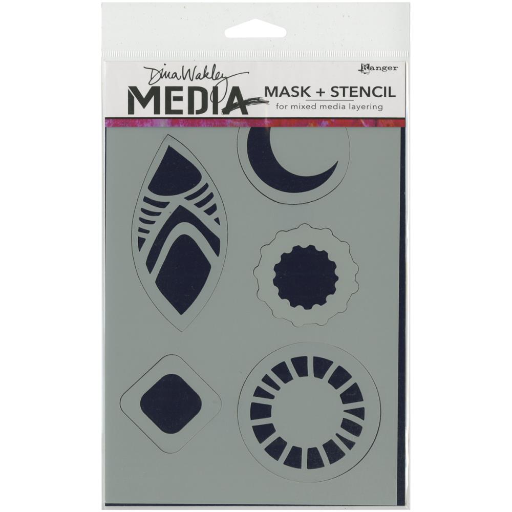 Funky Masks - Dina Wakley Media Stencils - 9"X6"