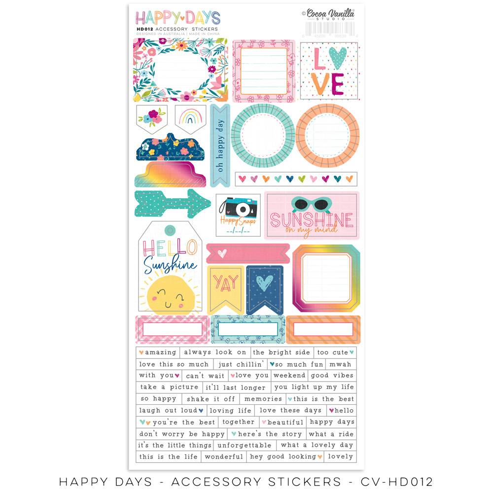Accessory Stickers - HAPPY DAYS Accessory Stickers - HAPPY DAYS
