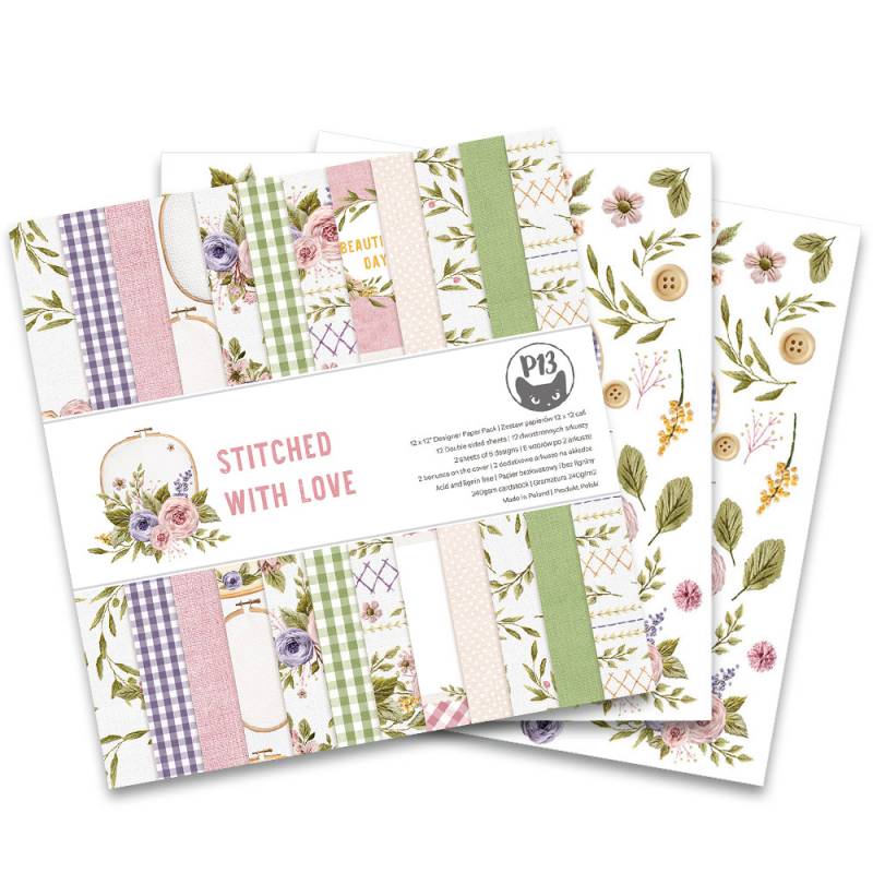 Paper Pad - 12x12 Pack - Stitched with Love