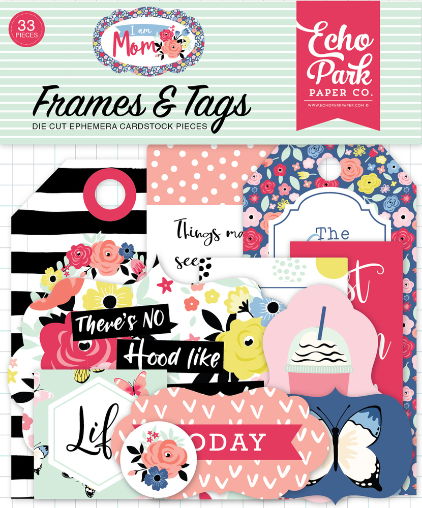 Frames & Tags Ephemera - I am Mom - Echo Park