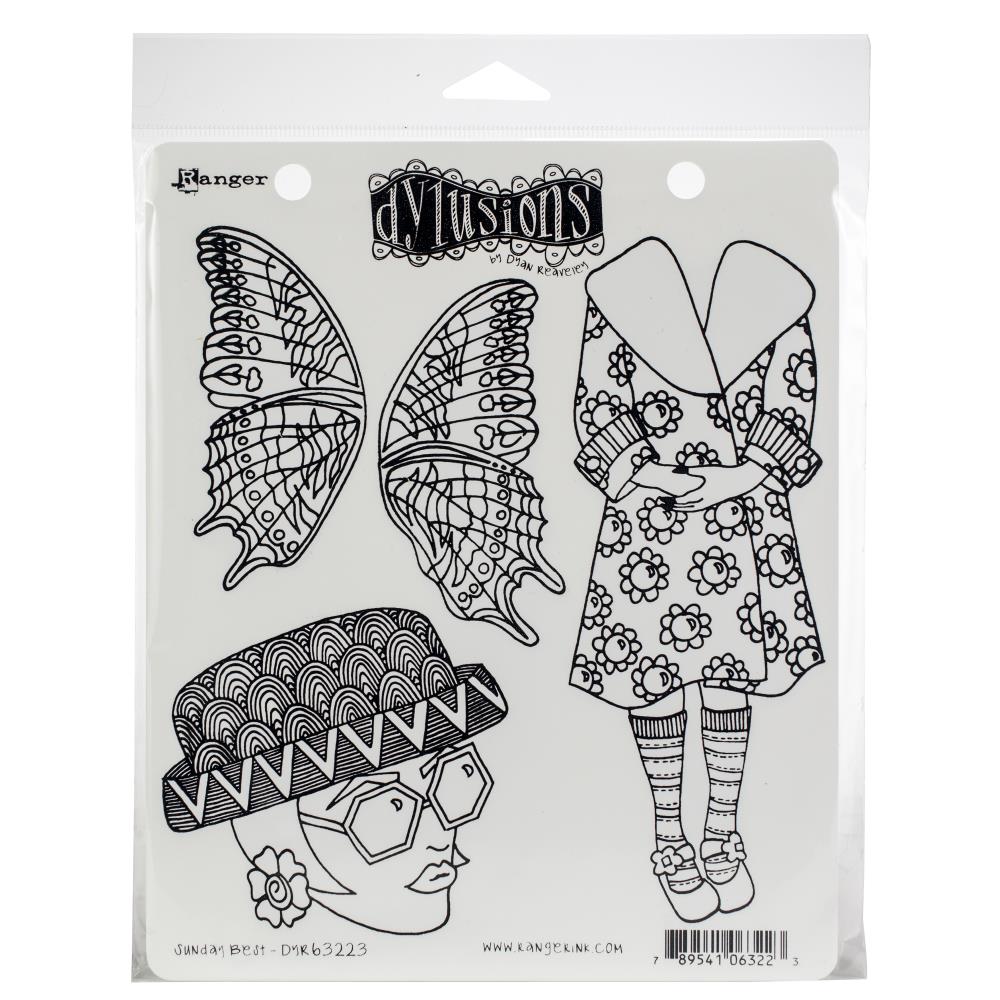 Sunday Best - Dyan Reaveley's Dylusions Cling Stamp